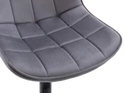 Lot De 2 Tabourets De Bar LIMA II - Velours Et Métal - Gris -Electroménager Soldes tabouret 448265