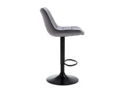Lot De 2 Tabourets De Bar LIMA II - Velours Et Métal - Gris -Electroménager Soldes tabouret 448271