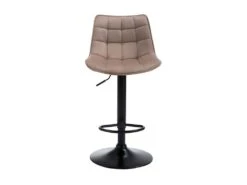 Lot De 2 Tabourets De Bar LIMA II - Velours Et Métal - Beige -Electroménager Soldes tabouret 448289