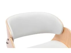 Lot De 2 Tabourets De Bar JELSA - Simili Et Métal Chromé - Chêne Et Blanc -Electroménager Soldes tabouret 449153