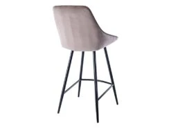 Lot De 2 Tabourets De Bar - Velours - Taupe - MASURIE -Electroménager Soldes tabouret 449185