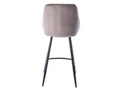 Lot De 2 Tabourets De Bar - Velours - Taupe - MASURIE -Electroménager Soldes tabouret 449187