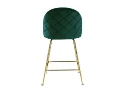 Lot De 2 Tabourets De Bar - Velours Et Métal Doré - Vert - MELBOURNE -Electroménager Soldes tabouret 452523