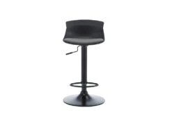 Lot De 2 Tabourets De Bar ALBEDO - Polypropylène Et Tissu - Bicolore - Noir Et Gris -Electroménager Soldes tabouret 453095