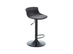 Lot De 2 Tabourets De Bar ALBEDO - Polypropylène Et Tissu - Bicolore - Noir Et Gris -Electroménager Soldes tabouret 453097