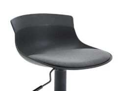 Lot De 2 Tabourets De Bar ALBEDO - Polypropylène Et Tissu - Bicolore - Noir Et Gris -Electroménager Soldes tabouret 453101