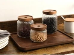 Lot De 3 Bocaux De Conservation Alimentaire -3 Tailles - Verre - Transparent - FESTINI