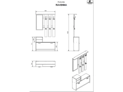 Vestiaire PENINA - 1 Porte, 2 Niches Et 1 Miroir - Coloris : Chêne -Electroménager Soldes vestiaire 436675